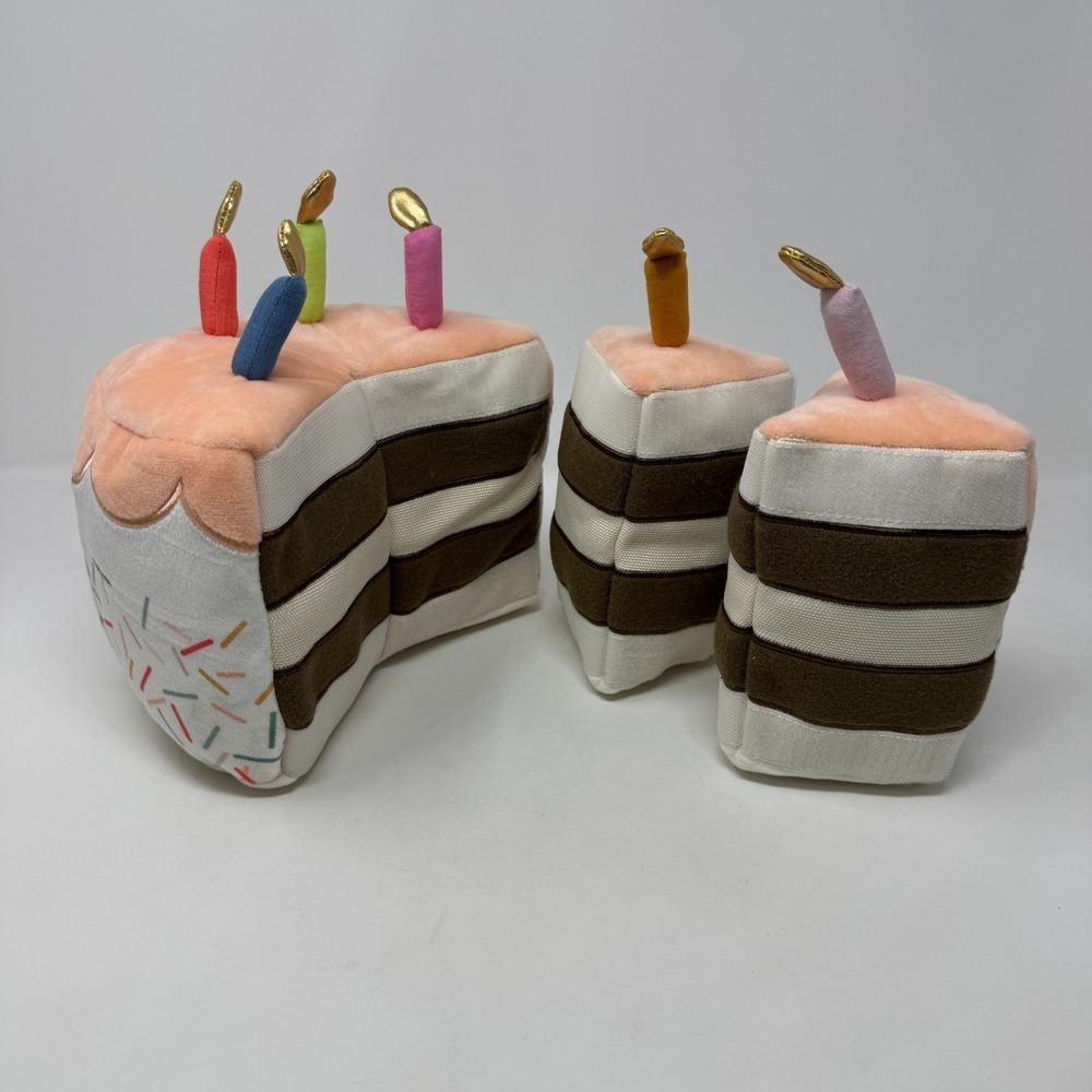 Pillowfort Kids Birthday Cake Interactive Play Set Plush Stuffed Toy‎ 7" Pieces